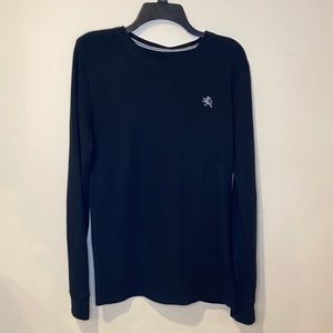 Express Men’s Black Waffle Long Sleeve Shirt M